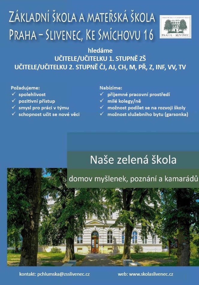 Hledáme Učitele/Učitelku 1. Stupně ZŠ