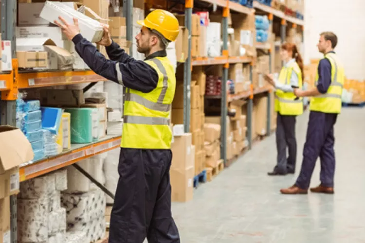 Skladník-picker. Práce ve Velkých Popovicích